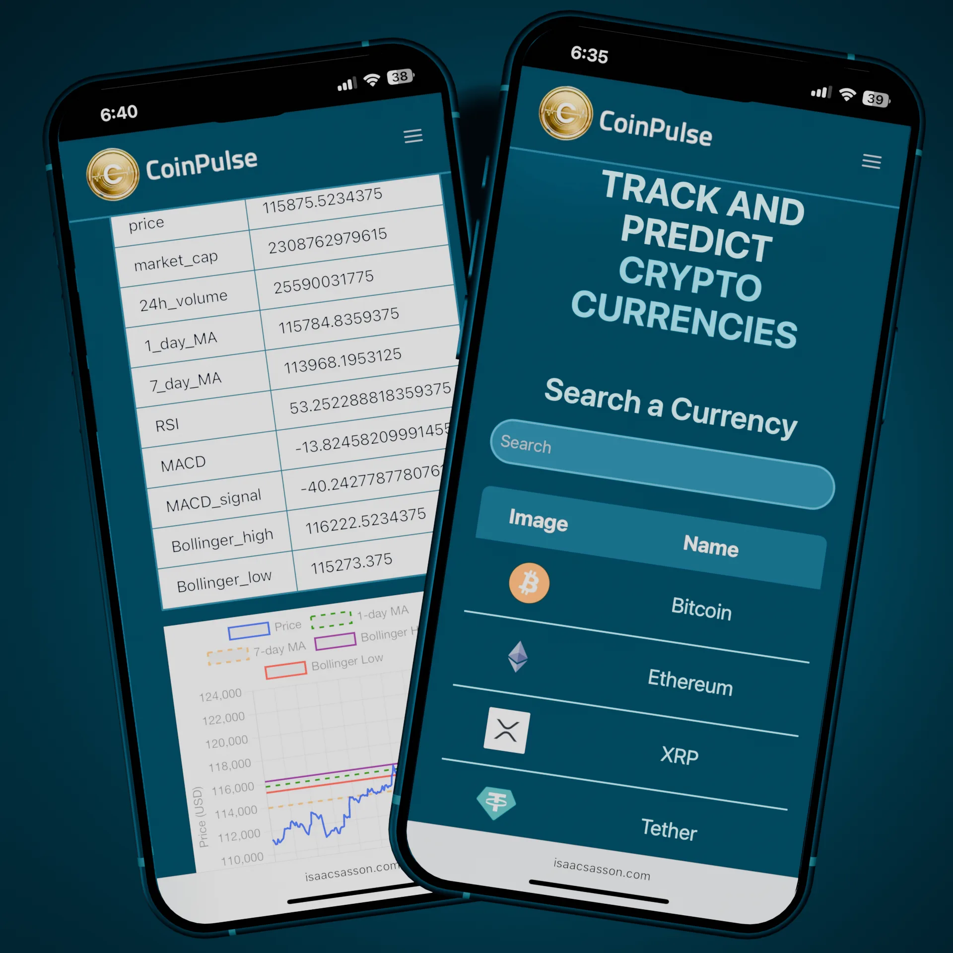 CoinPulse mobile preview